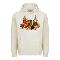 Oatmeal Heather fall gnome truck Premium Hoodie - CowGirlArtShop