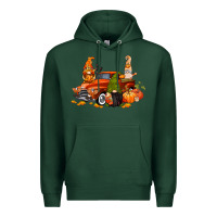Sports Green fall gnome truck Premium Hoodie - CowGirlArtShop