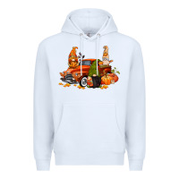 White fall gnome truck Premium Hoodie - CowGirlArtShop