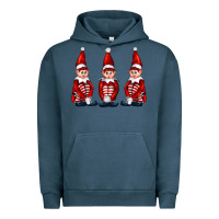 Pigment Midnight Navy Christmas Elfs Urban Hoodie - FaDigitalArtStudio