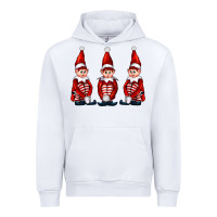 White Christmas Elfs Urban Hoodie - FaDigitalArtStudio