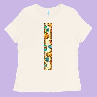 Pumpkin Caffee Ladies Tee Designed By Bundleandbundleshop