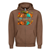 Chestnut pumpkin thankful Zipper Hoodie - NancyCooperArtShop