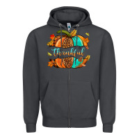 Smoke pumpkin thankful Zipper Hoodie - NancyCooperArtShop