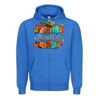 True Royal pumpkin thankful Zipper Hoodie - NancyCooperArtShop