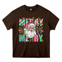 Chocolate Brown merry merry merry Heavy Core Tee - AdoDesignShop