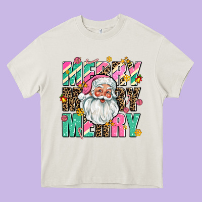 Merry Merry Merry Heavy Core Tee Designed By Adodesignshop
