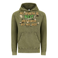Vintage Olive my worth is not defined by my size Vintage Hoodie - MaliasSmallBusiness