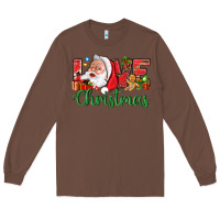 Chestnut Love Christmas With Santa Long Sleeve Tee - BundleAndBundleShop