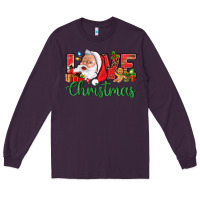 Plum Love Christmas With Santa Long Sleeve Tee - BundleAndBundleShop