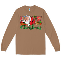 Toasted Coconut Love Christmas With Santa Long Sleeve Tee - BundleAndBundleShop