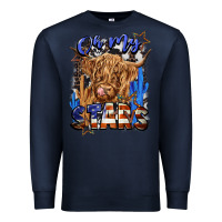 Navy oh my stars Premium Sweatshirt - CowGirlArtShop