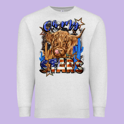 Oh My Stars Premium Sweatshirt Designed By Cowgirlartshop