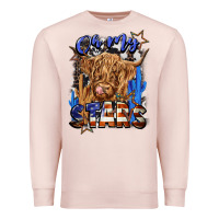 Pale Pink oh my stars Premium Sweatshirt - CowGirlArtShop