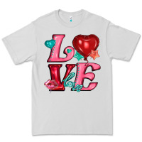 Dove Grey love with balloons Premium Tee - AdoDesignShop