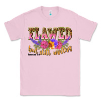 Bubblegum Pink flawed but still worthy romans 5 8 Classic Tee - NancyCooperArtShop