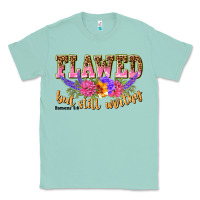 Seafoam flawed but still worthy romans 5 8 Classic Tee - NancyCooperArtShop