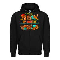 Black optometry thankful grateful blessed pumpkin Zipper Hoodie - NancyCooperArtShop