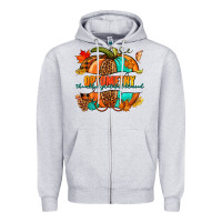 Heather Grey optometry thankful grateful blessed pumpkin Zipper Hoodie - NancyCooperArtShop