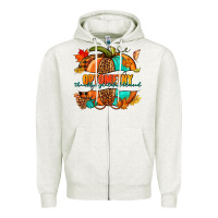 Oatmeal Heather optometry thankful grateful blessed pumpkin Zipper Hoodie - NancyCooperArtShop