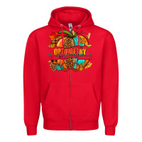 Red optometry thankful grateful blessed pumpkin Zipper Hoodie - NancyCooperArtShop