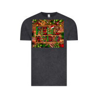 Vintage Black feliz navidad Christmas cactus leopard Vintage Tee - JahusDesignShop