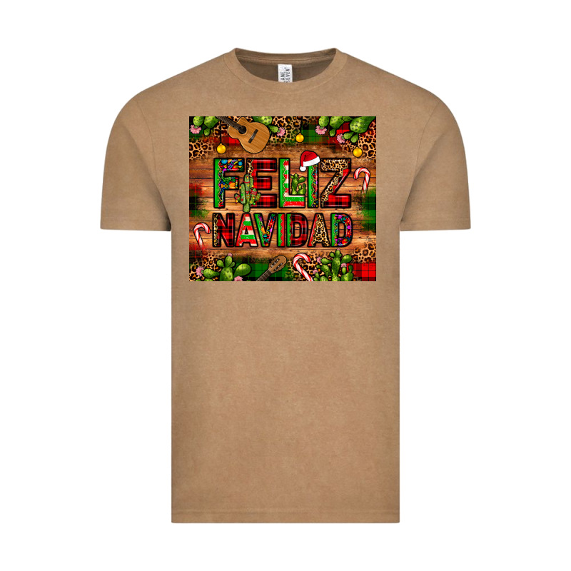 Feliz Navidad Christmas Cactus Leopard Vintage Tee by JahusDesignShop | Teevron