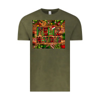 Vintage Olive feliz navidad Christmas cactus leopard Vintage Tee - JahusDesignShop