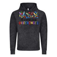 Vintage Black 100 days of embracing differences Vintage Hoodie - MaliasSmallBusiness