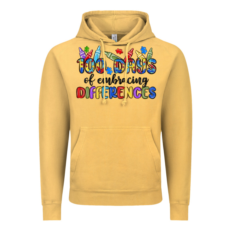 100 Days Of Embracing Differences Vintage Hoodie by MaliasSmallBusiness | Teevron