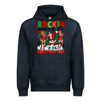 Navy Rockin Around The Christmas Tree Urban Hoodie - FaDigitalArtStudio