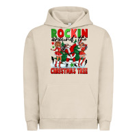 Pigment French Oak Rockin Around The Christmas Tree Urban Hoodie - FaDigitalArtStudio