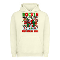 Pigment Pistachio Rockin Around The Christmas Tree Urban Hoodie - FaDigitalArtStudio