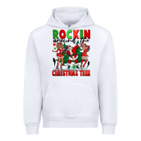 White Rockin Around The Christmas Tree Urban Hoodie - FaDigitalArtStudio