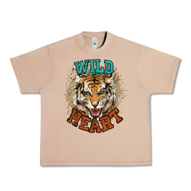Wild Heart Tiger College Western Urban Heavy Tee by NancyCooperArtShop | Teevron