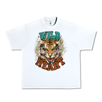 White wild heart tiger college western Urban Heavy Tee - NancyCooperArtShop