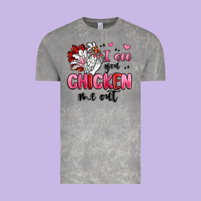 I See You Chicken Out Vintage Tee Designed By Maliassmallbusiness