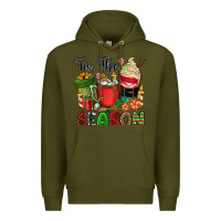 Army Green tis the season Premium Hoodie - CowGirlArtShop