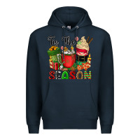 Navy tis the season Premium Hoodie - CowGirlArtShop