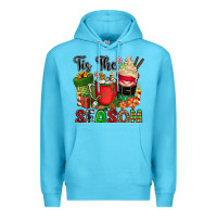Ocean Blue tis the season Premium Hoodie - CowGirlArtShop