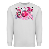 Dove Grey boo pink pumpkin witch breast cancer Premium Sweatshirt - CowGirlArtShop