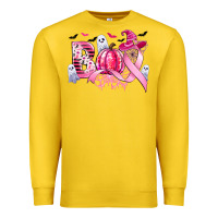 Lemon boo pink pumpkin witch breast cancer Premium Sweatshirt - CowGirlArtShop