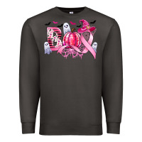 Smoke boo pink pumpkin witch breast cancer Premium Sweatshirt - CowGirlArtShop
