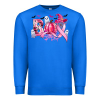 True Royal boo pink pumpkin witch breast cancer Premium Sweatshirt - CowGirlArtShop