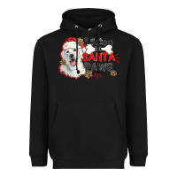 Black i believe in santa paws Heavyweight Hoodie - CowGirlArtShop