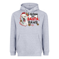 Heather Grey i believe in santa paws Heavyweight Hoodie - CowGirlArtShop