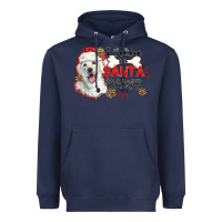 Navy i believe in santa paws Heavyweight Hoodie - CowGirlArtShop