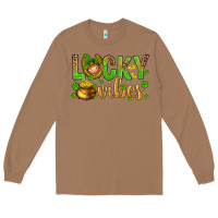 Toasted Coconut St. Patricks day lucky vibes Long Sleeve Tee - BundleAndBundleShop