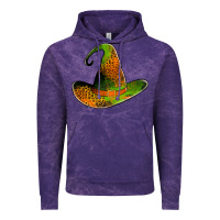 Cloud Purple leopard witch hat Vintage Hoodie - Jasminsmagicworld