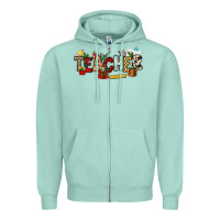 Seafoam Christmas Teacher Zipper Hoodie - NancyCooperArtShop